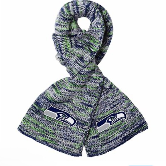 SEATTLE SEAHAWKS SCARF Football NFL Scarf Green Blue OS Unisex 12’s Fans EUC - Picture 1 of 12